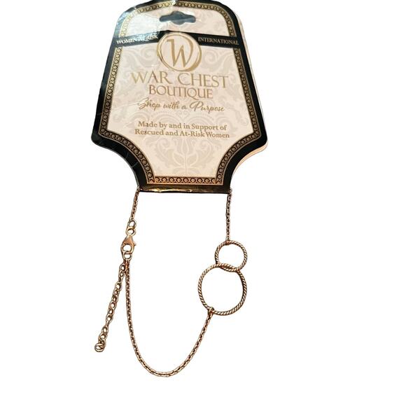 War Chest Boutique Rose Gold Tone Bracelet NEW - Picture 1 of 5